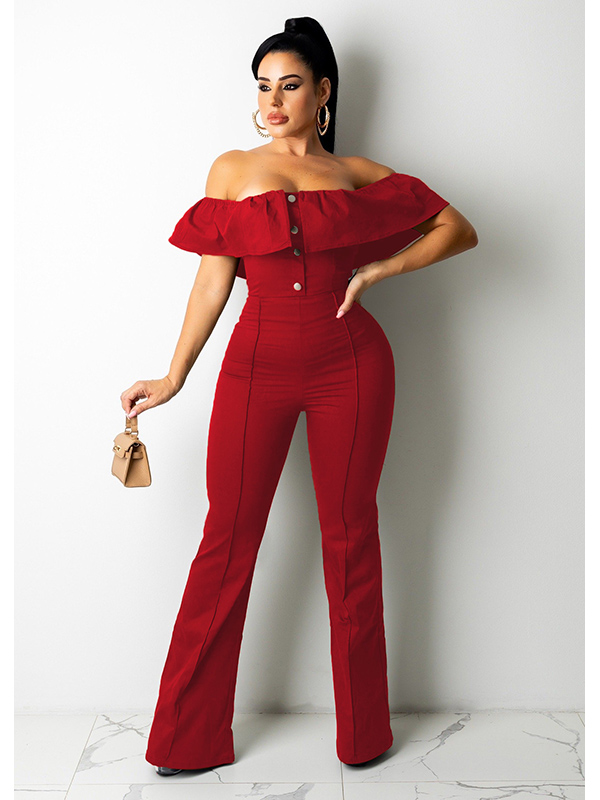 Women Off Shoulder Jumpsuit