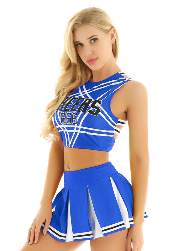 Women Japanese Schoolgirl Cosplay Uniform Girl Sexy Lingerie Gleeing Cheerleader Costume Set Halloween Costume Femme