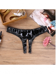 New Sexy Panties Women Leather Low-rise Solid Lingerie Smooth Fabric Fashion Erotic Mini Briefs Female Underwear