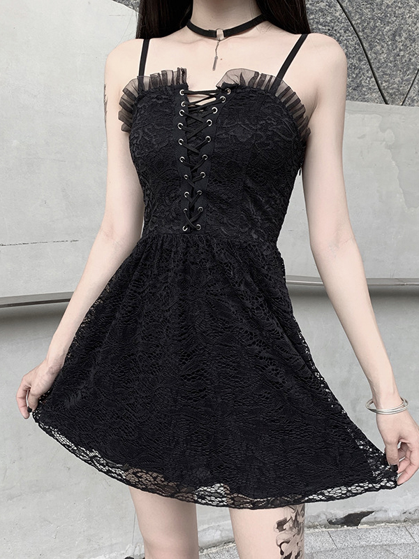 Women Gothic Summer Cropped Dress