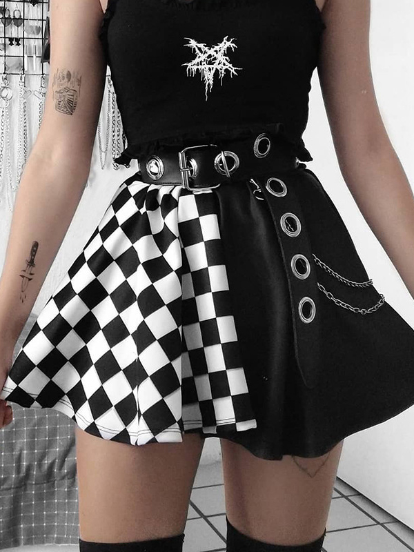 Women Gothic Summer Cropped Skirt