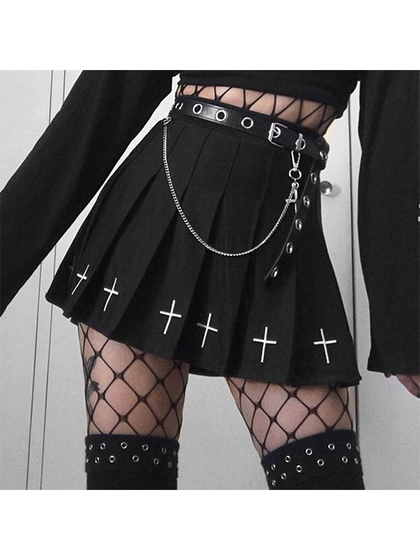 Women Gothic Summer Cropped Skirt