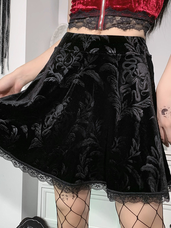 Women Gothic Summer Cropped Skirt