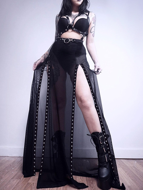 Women Gothic Summer Cropped Skirt