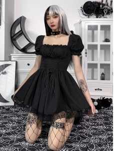 Women Gothic Lolita Mini Dress