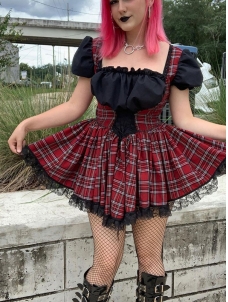 Women Gothic Lolita Mini Dress