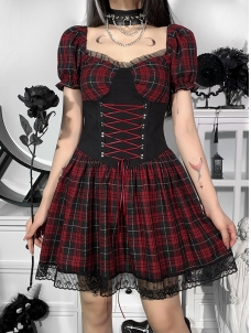 Women Gothic Lolita Mini Dress