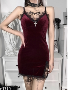 Women Gothic Summer Cropped Dress