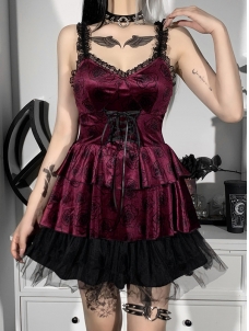 Women Gothic Summer Cropped Dress