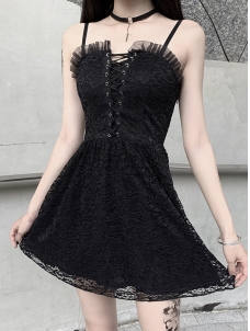 Women Gothic Summer Cropped Dress