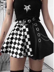 Women Gothic Summer Cropped Skirt