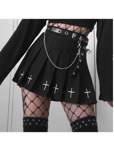 Women Gothic Summer Cropped Skirt