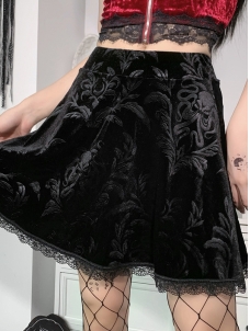 Women Gothic Summer Cropped Skirt
