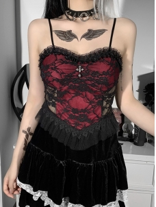 Women Gothic Summer Cropped Tops