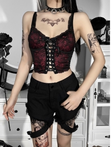 Women Gothic Summer Cropped Tops