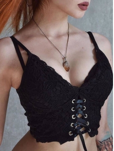 Women Gothic Summer Cropped Tops