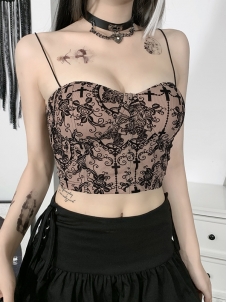 Women Gothic Summer Cropped Tops