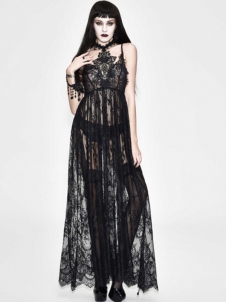 Women Gothic Summer Lace Maxi Dress