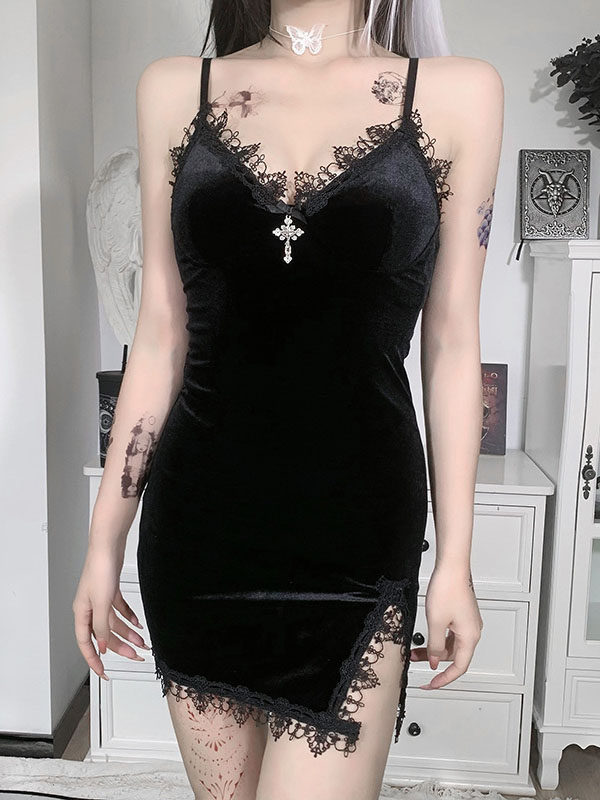 Women Gothic Summer Cropped Dress