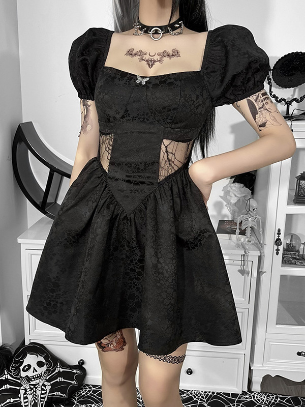 Women Gothic Summer Cropped Dress