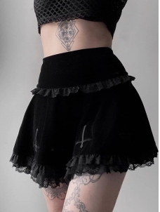 Women Gothic Summer Cropped Skirt