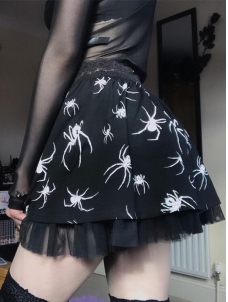 Women Gothic Summer Cropped Skirt