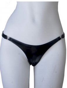 Women Black Sexy Vinyl Underwear Lingerie