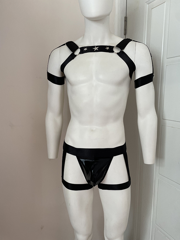 Men Vinyl Body Chest Harness