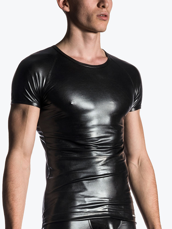 Men Vinyl Sexy Tops Clothing