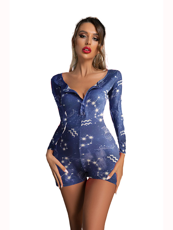 Women Long Sleeve Romper Jumpsuit