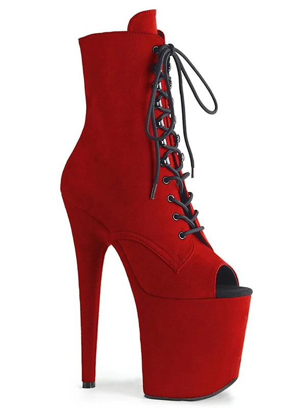 Women Sexy High Heel Platform Shoes Lap Ankle Boots