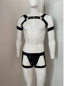 Men Vinyl Body Chest Harness