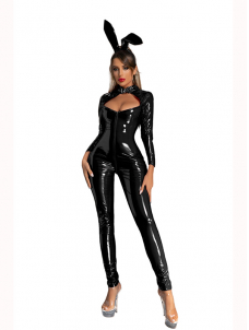 Women Sexy Vinyl Jumpsuit