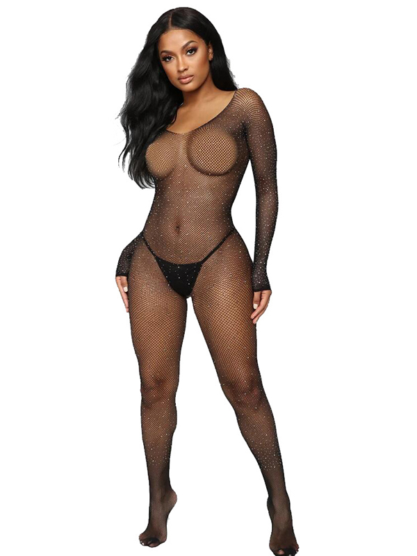 Women Fishnet Jumpsuit Lingerie