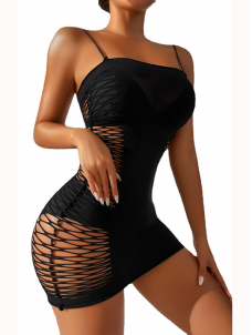 Women Black Fishnet Dress Lingerie