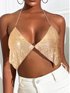 Women Sexy Sparkly Sequins Bra