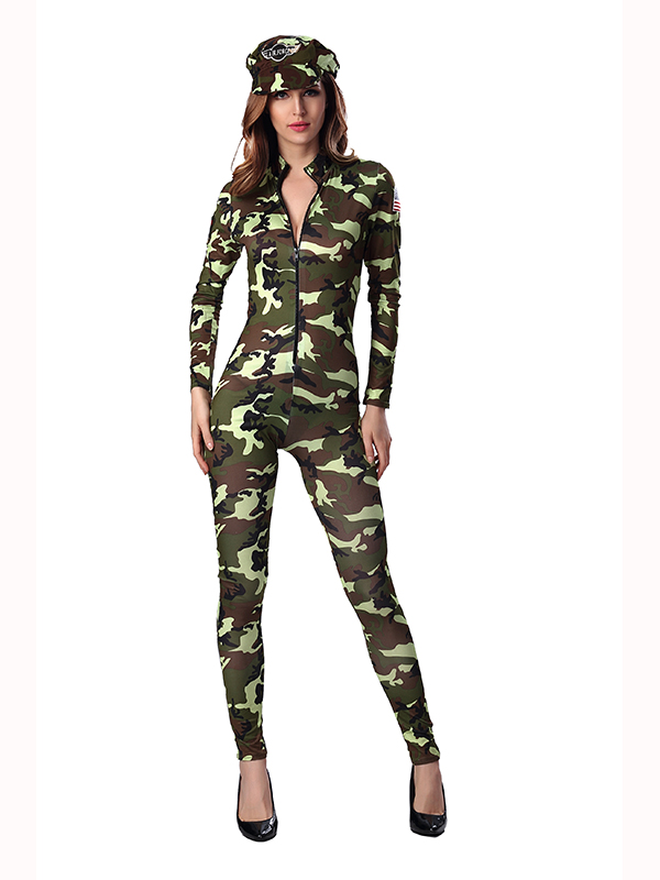 Women Soldier Halloween Costume (including jumpsuit)