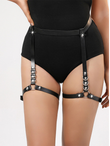 Women Punk Body leather Leg Harness