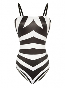 Barbie Movie Margot Robbie Barbie Black And White Striped Swimsuit Cosplay Costume