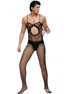 Men Sexy Fishnet Jumpsuit Lingerie