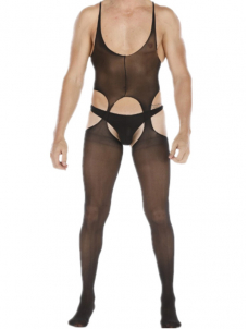 Men Sexy Fishnet Jumpsuit Lingerie