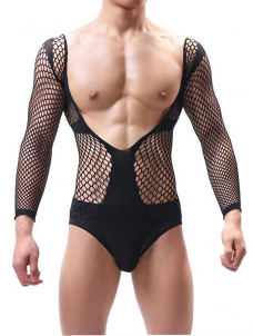 Men Sexy Fishnet Teddies Lingerie