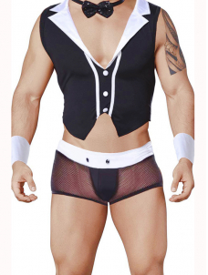 Men Waiter Sexy Costume Lingerie