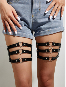 Women Punk Body leather Leg Harness