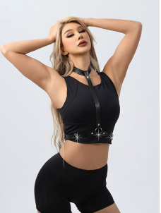 Women Punk Leather Body Chain Belt Harness