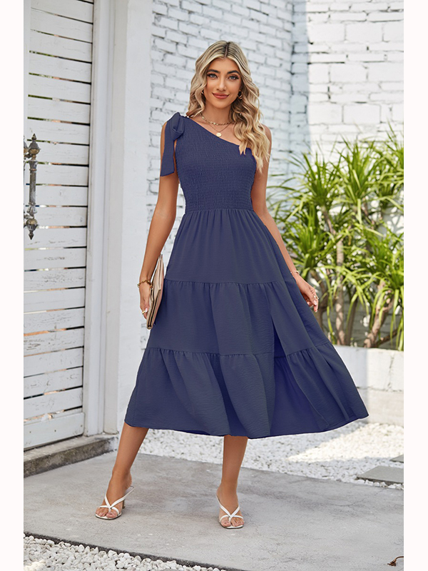 Women One Shoulder Maxi Dress