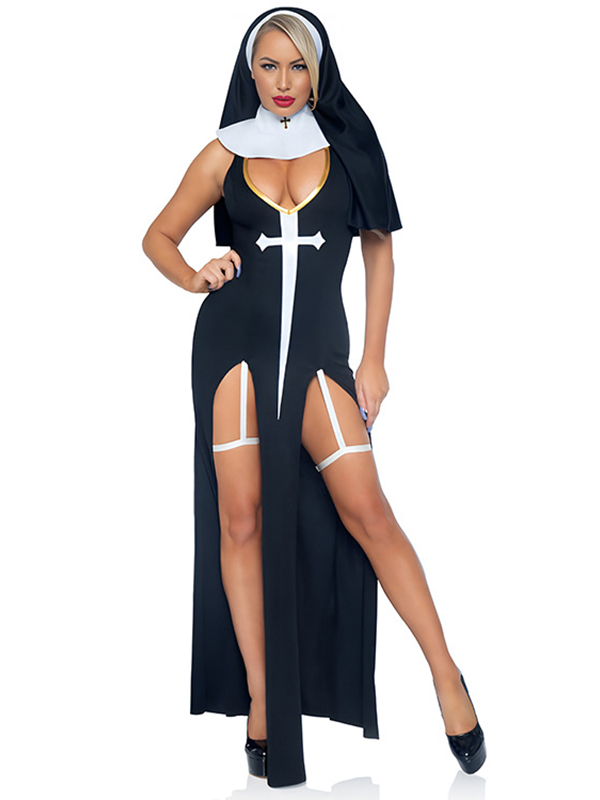 Women Sexy Nun Halloween Costume