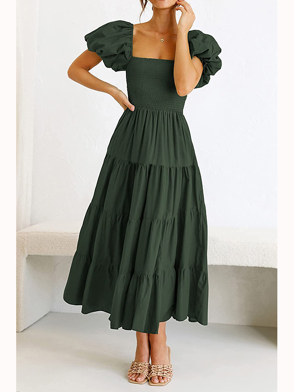 Women Short Sleeve Maxi Dress