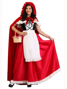 Women Little Red Riding Hood Halloween Costume (including fancy dress, head-covering)