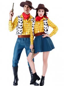 Women Men Cowboy Costume